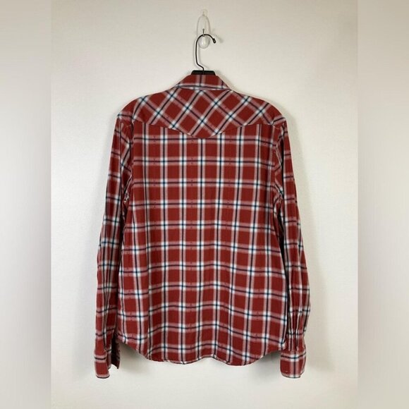 LUCKY BRAND Men's Red Plaid Shirt, Lined, Size Medium - Picture 3 of 8